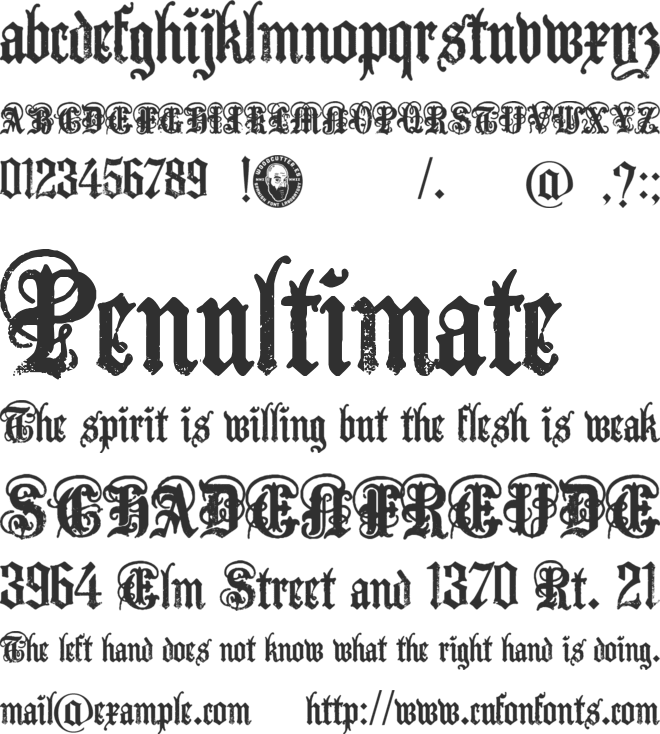 Divine And Earthly Imperium font preview