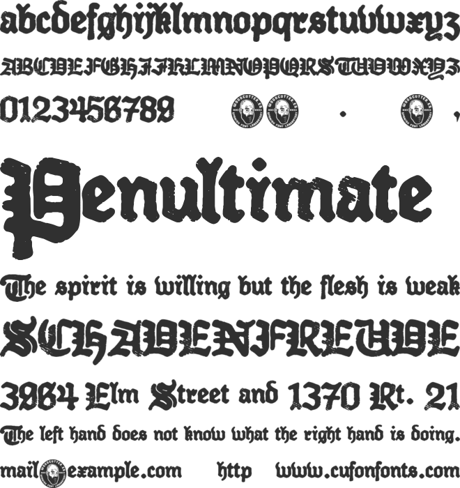 Old Dictator font preview