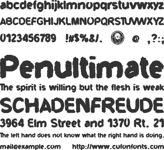 Guardabosques font preview