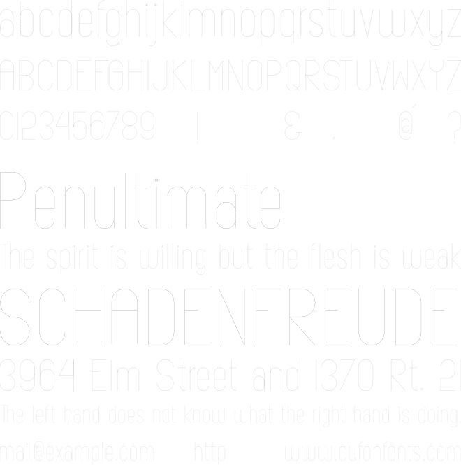 Carline font preview