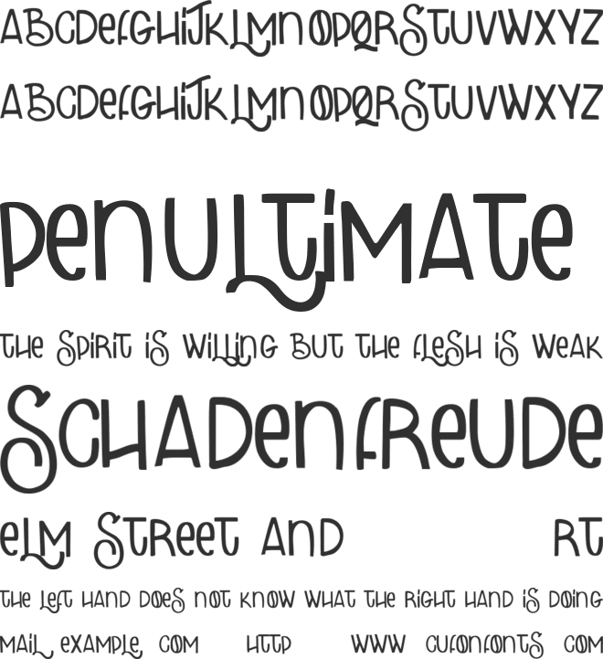 Coffee font preview