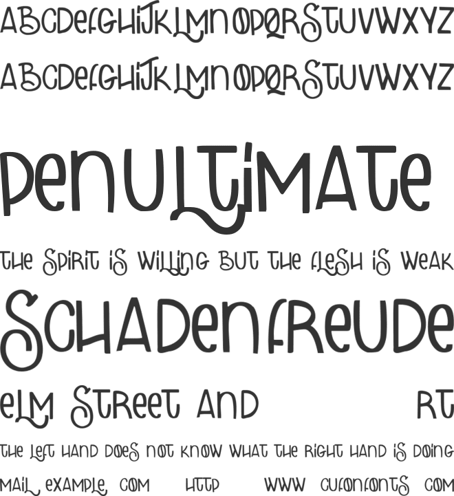 Coffee font preview