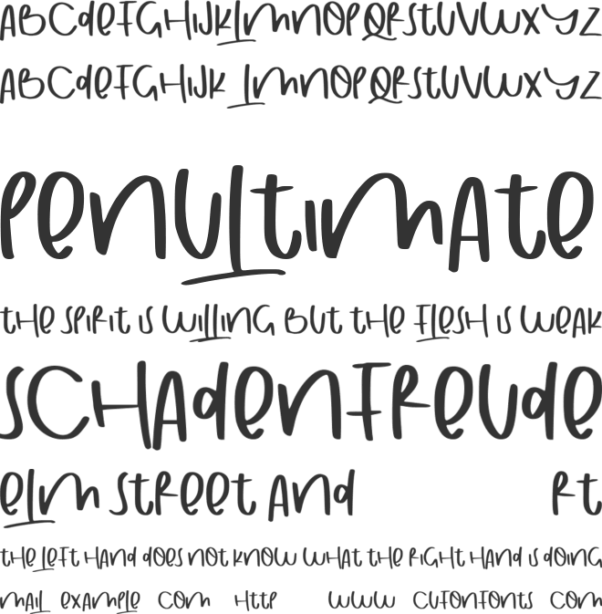 Morning Glory font preview