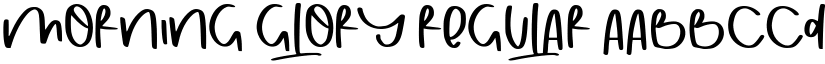 Morning Glory Regular font