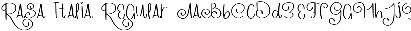 Rasa Italia Regular font