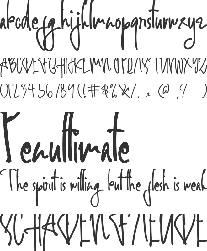 Alghul Signature font preview