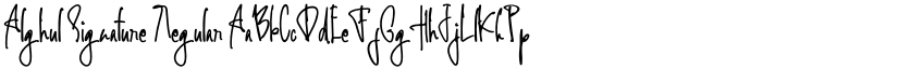 Alghul Signature Regular font