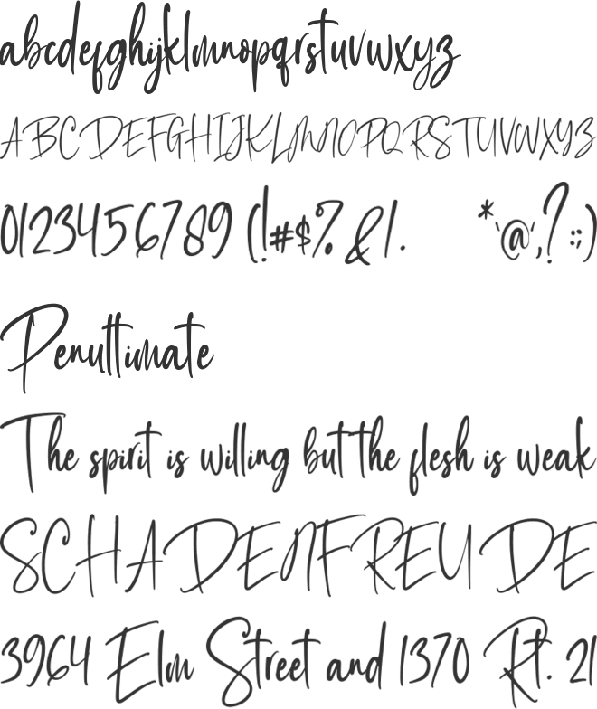 Santtina font preview