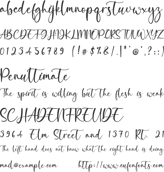 Sunny Rommansa font preview