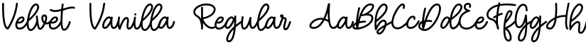 Velvet Vanilla font download