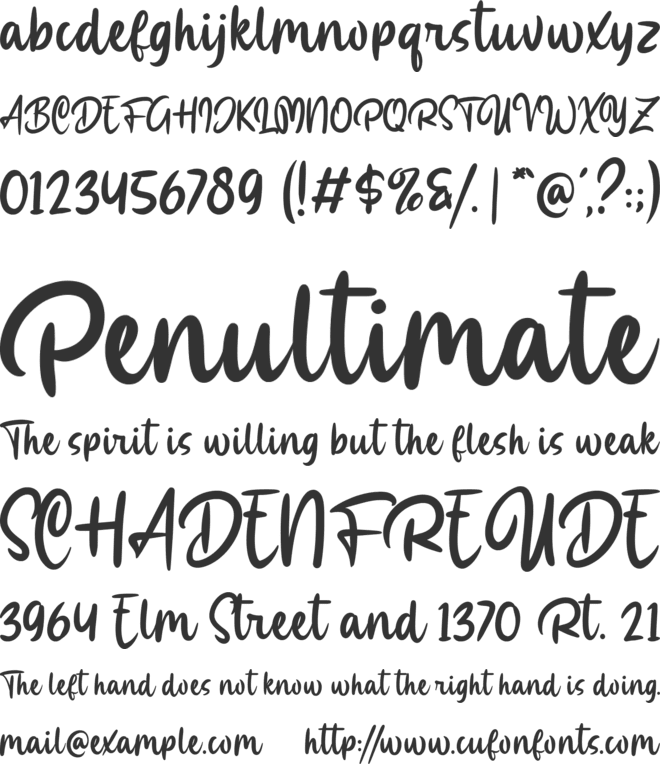 Mas Karebet font preview