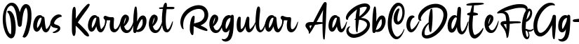 Mas Karebet Regular font