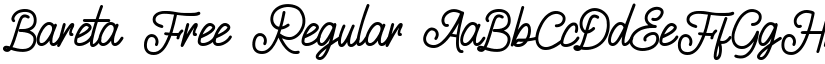 Bareta Free Regular font