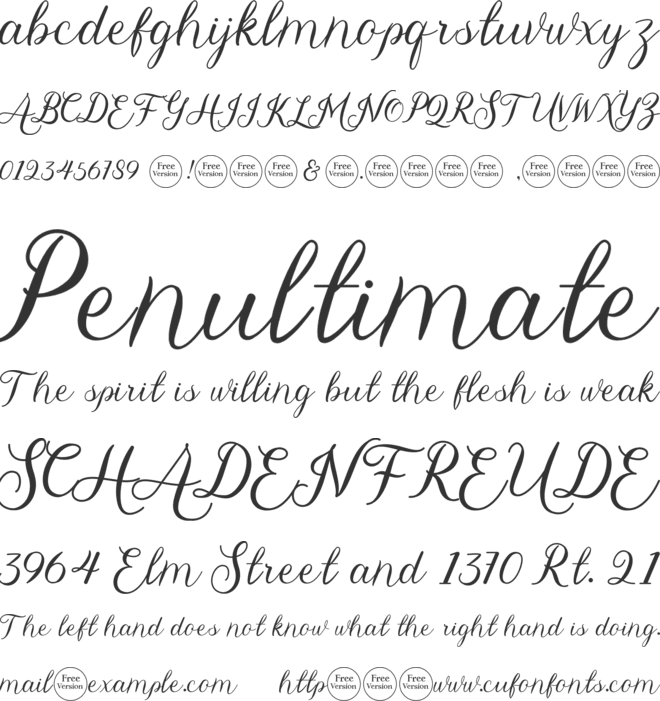 Abilane Free Trial font preview