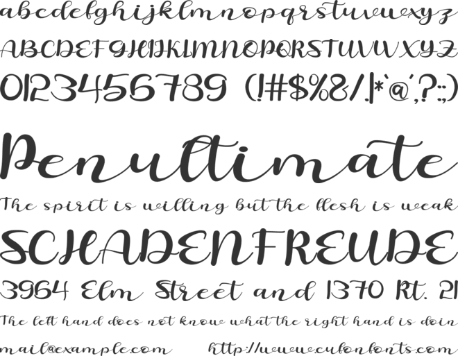 Angeles font preview