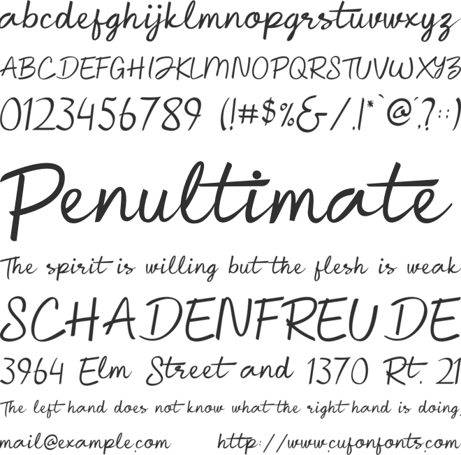 Cathlyne font preview