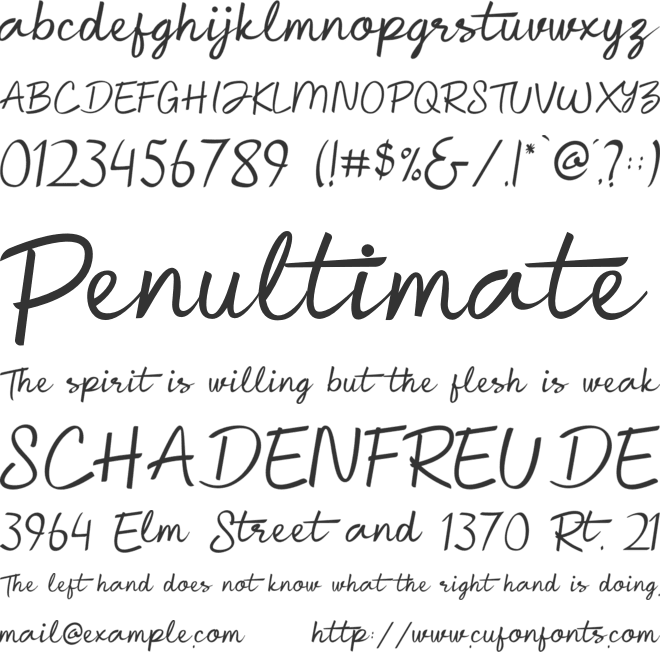 Cathlyne font preview