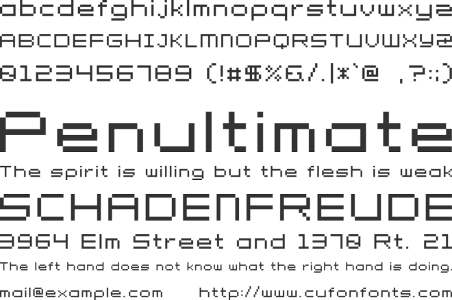 Petit font preview