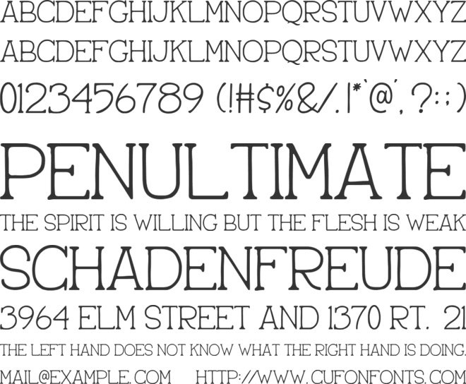 Pantaleone font preview