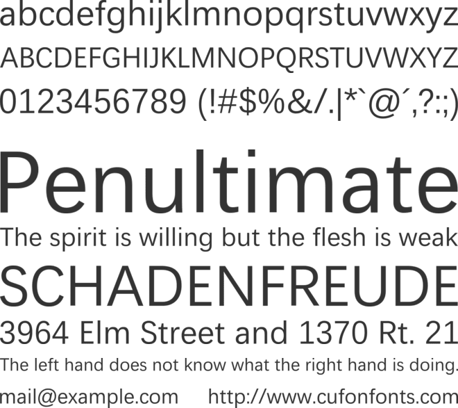 Segoe Alt font preview