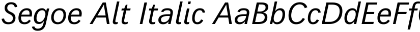 Segoe Alt Italic font