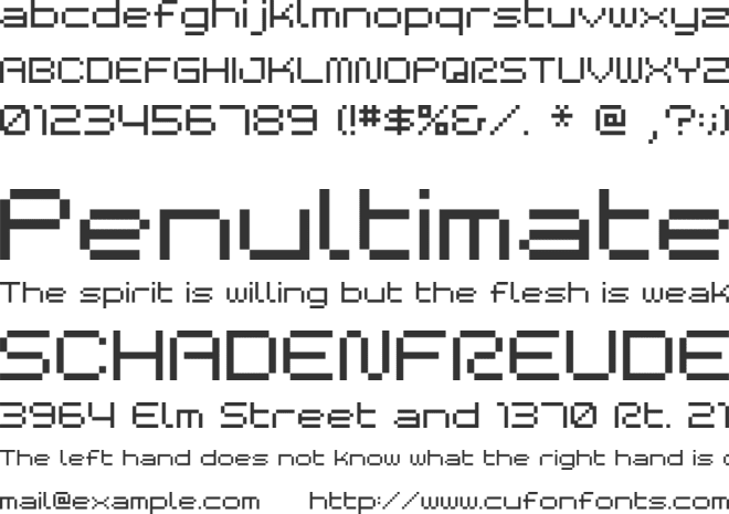 BM Space font preview
