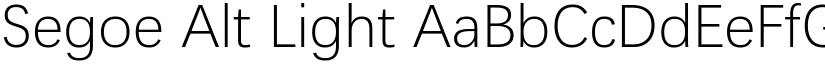 Segoe Alt Light font