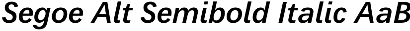 Segoe Alt Semibold Italic font