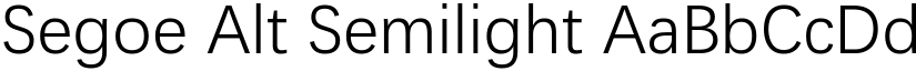 Segoe Alt Semilight font