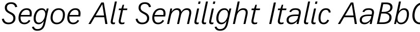 Segoe Alt Semilight Italic font