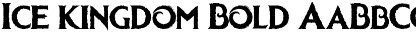 Ice kingdom Bold font