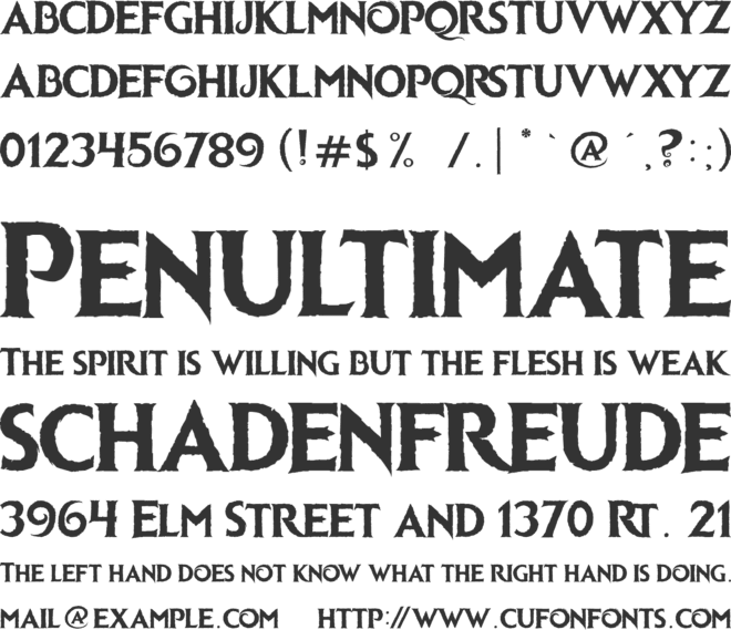 Ice kingdom font preview