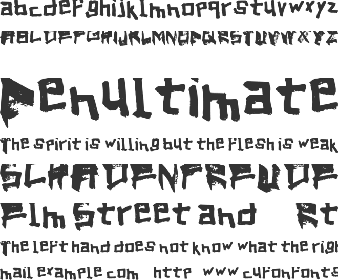 Kingoff font preview