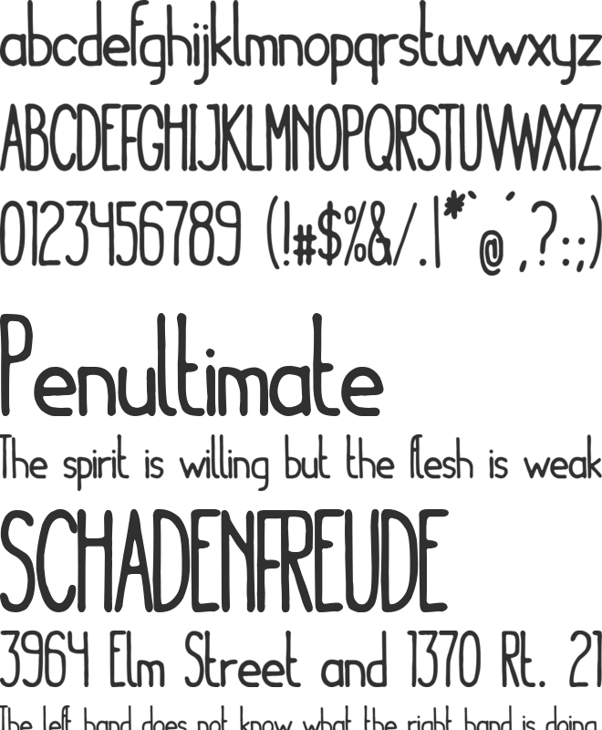 Lounge Things font preview