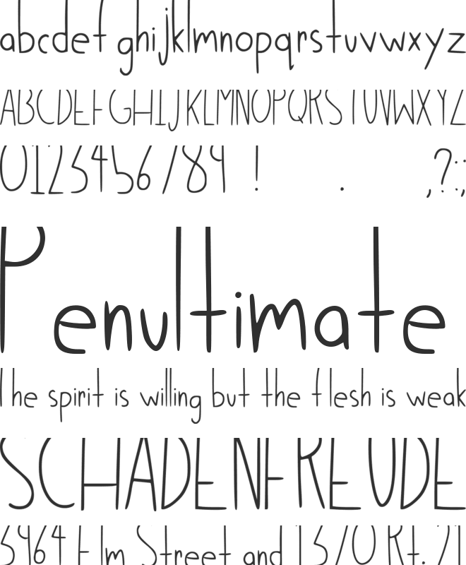 Ashes font preview