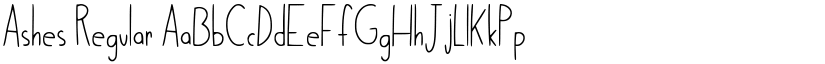 Ashes Regular font