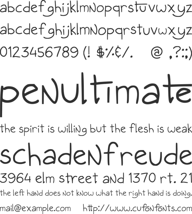 Infinitona font preview