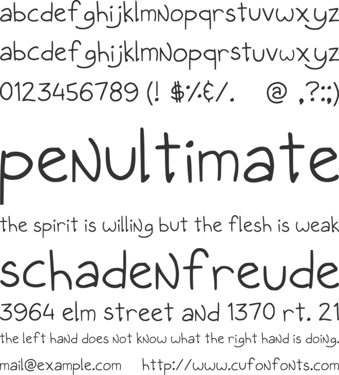 Infinitona font preview