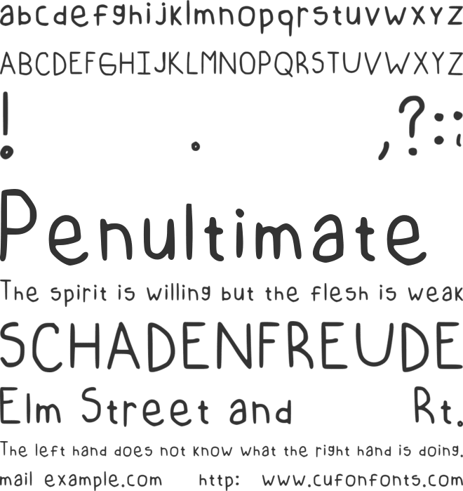 Rainbow font preview