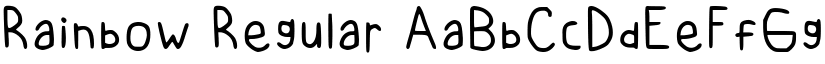 Rainbow Regular font