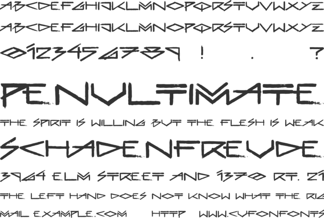 Badlands font preview