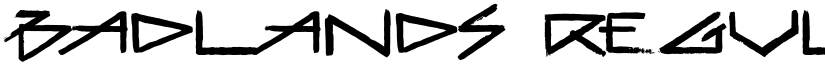 Badlands Regular font