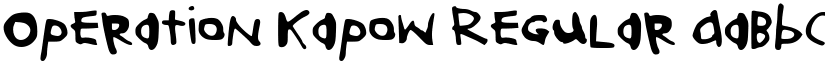 Operation Kapow Regular font