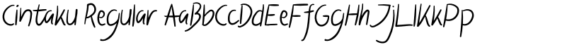 Cintaku Regular font