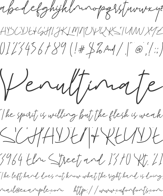 Hikatta font preview