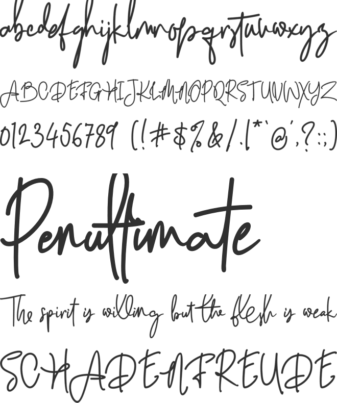 Darling Suttine font preview