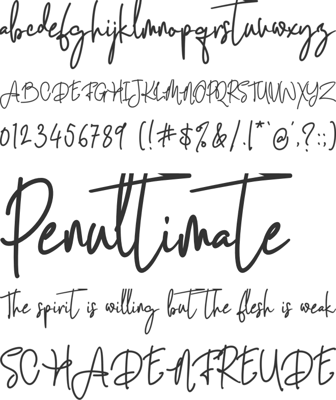 Darling Suttine font preview