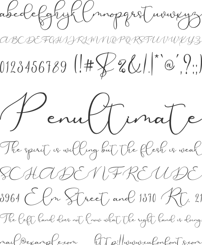 Elsabetha font preview