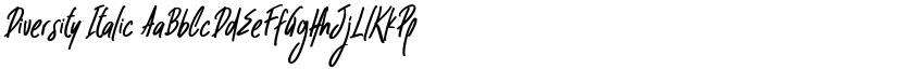 Diversity Italic font