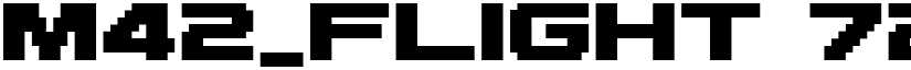 M42_FLIGHT 721 font